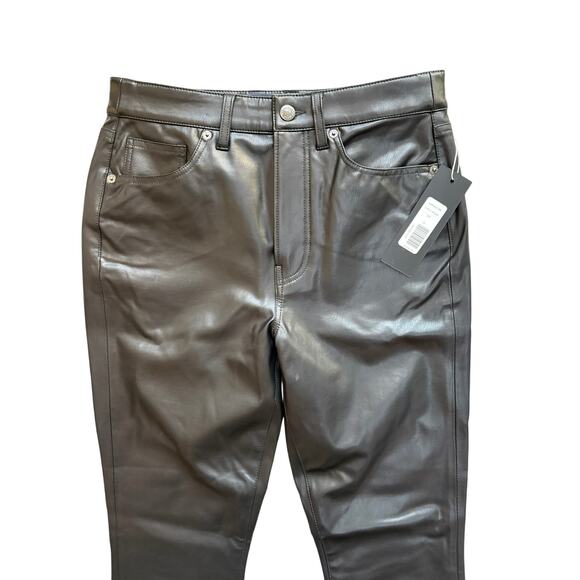 Veronica Beard Women's Carly Vegan Leather Kick Flare Pants Black Size 29 NWT - Picture 4 of 10